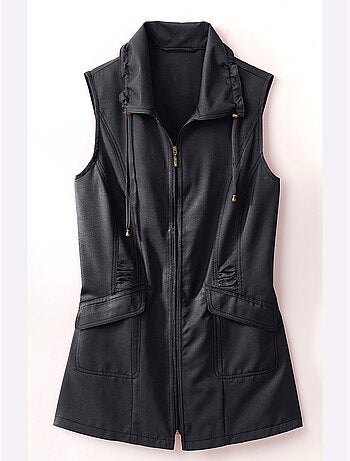 Gilet Long Microfibre Facile D'entretien - Taille Standard - Moda Vilona