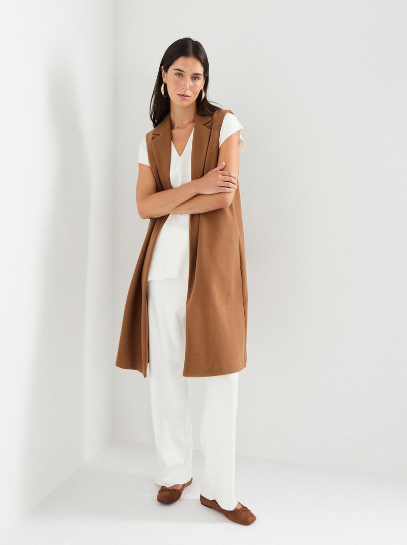 Gilet long, MO Fashion Beige - Kiabi