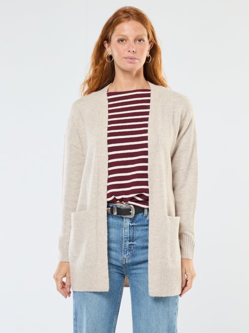 Gilet long ouvert - Kiabi