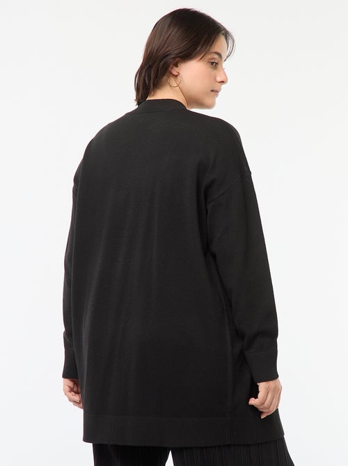 Gilet long ouvert fine jauge - Kiabi