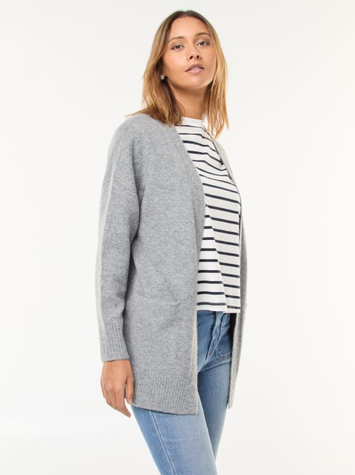 Gilet long ouvert - Kiabi