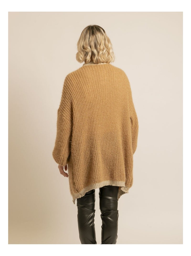 Gilet long ouvert KODY Beige - Kiabi