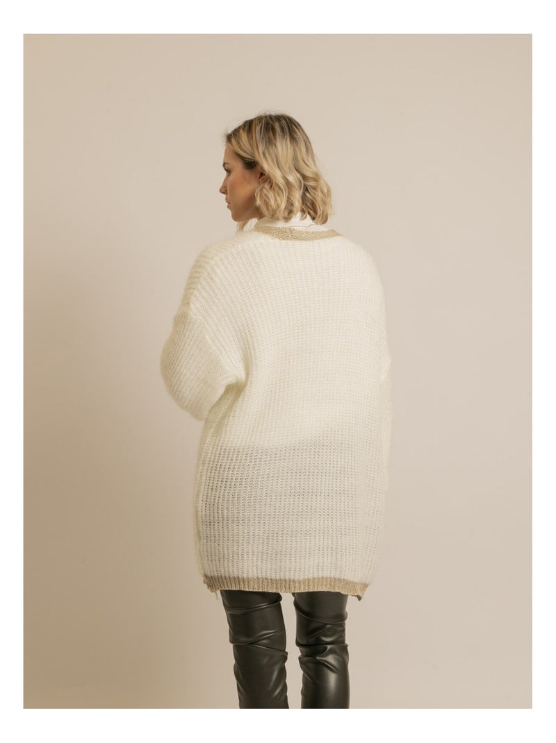 Gilet long ouvert kody Blanc - Kiabi