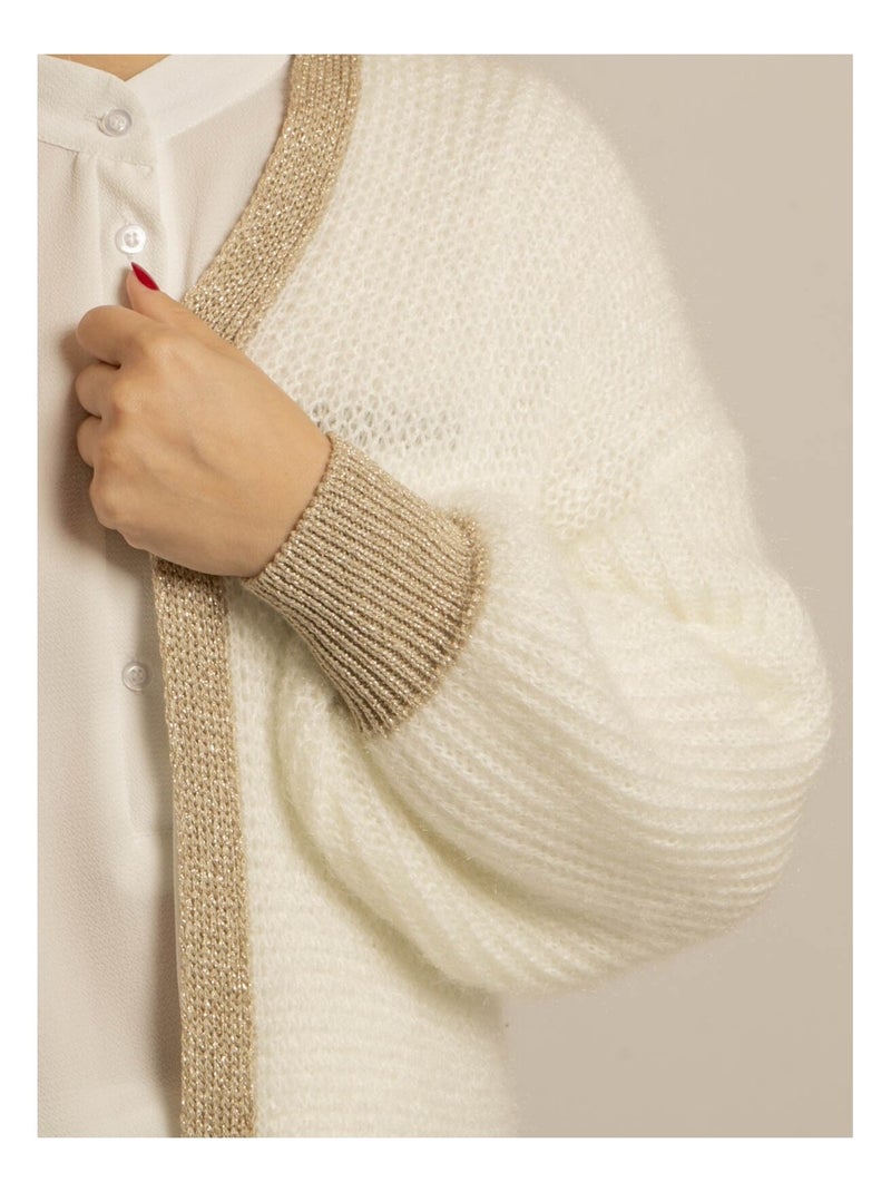 Gilet long ouvert kody Blanc - Kiabi