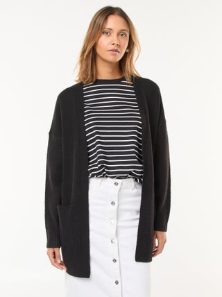 Gilet long ouvert