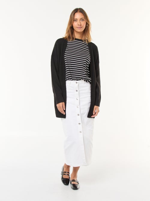 Gilet long ouvert - Kiabi