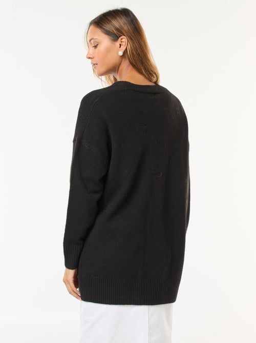 Gilet long ouvert - Kiabi