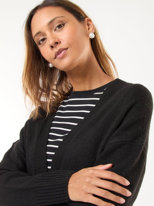 Gilet long ouvert - Kiabi