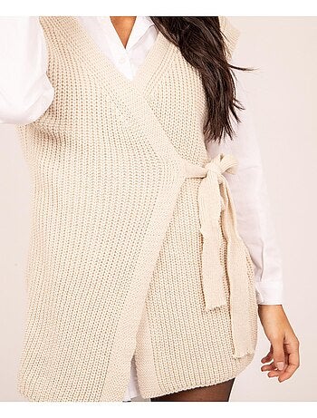 Gilet long sans manches KLAIRE