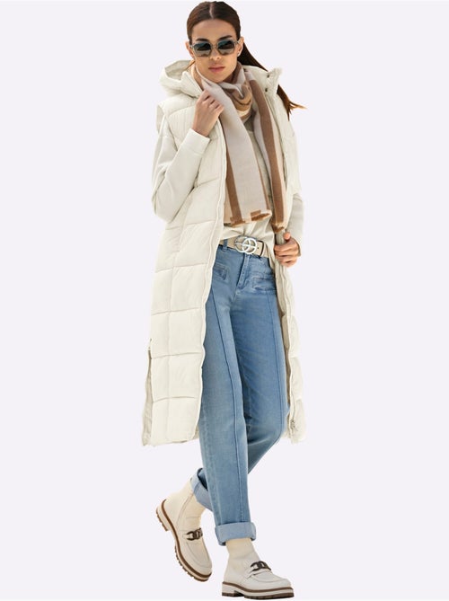 Gilet long zippé double curseur - taille standard - helline - Kiabi Gilet long zippé double curseur - taille standard - helline - Kiabi