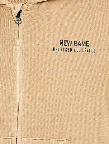 Gilet loose à capuche dos animé en coton