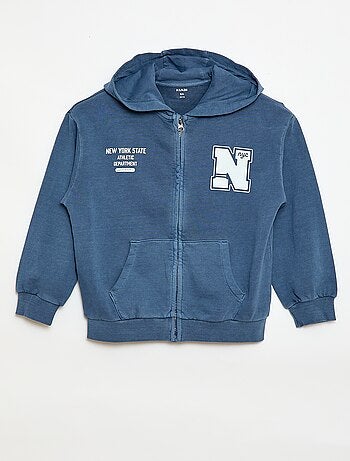 Gilet loose à capuche dos animé en coton