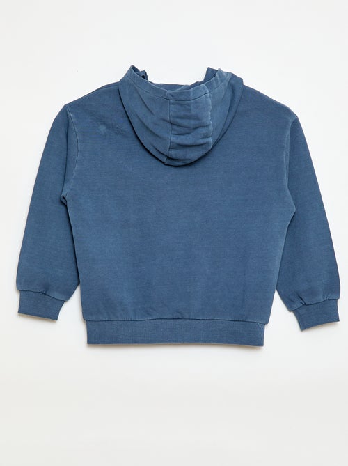 Gilet loose à capuche dos animé en coton - Kiabi