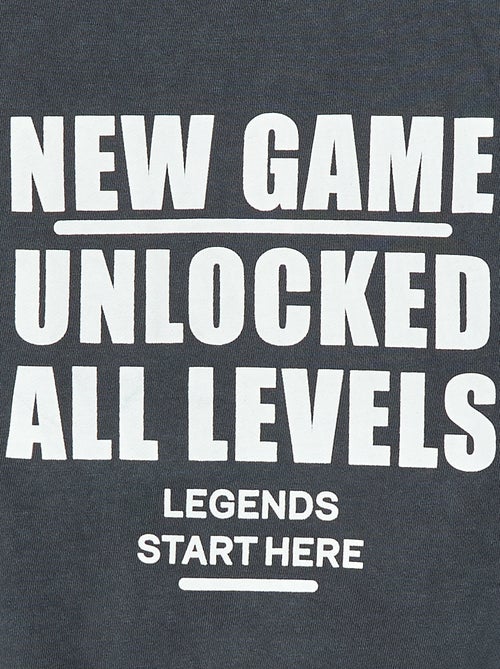 Gilet loose à capuche dos animé en coton - Kiabi