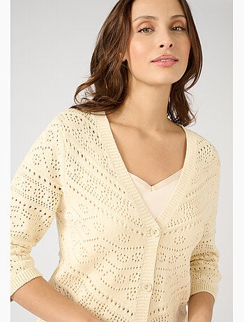 Gilet maille ajourée - Damart