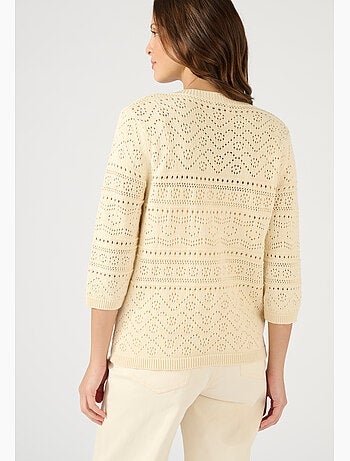 Gilet maille ajourée - Damart