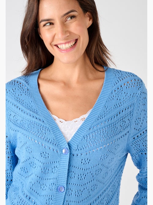 Gilet maille ajourée - Damart - Kiabi