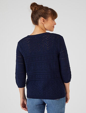 Gilet maille ajourée - Damart