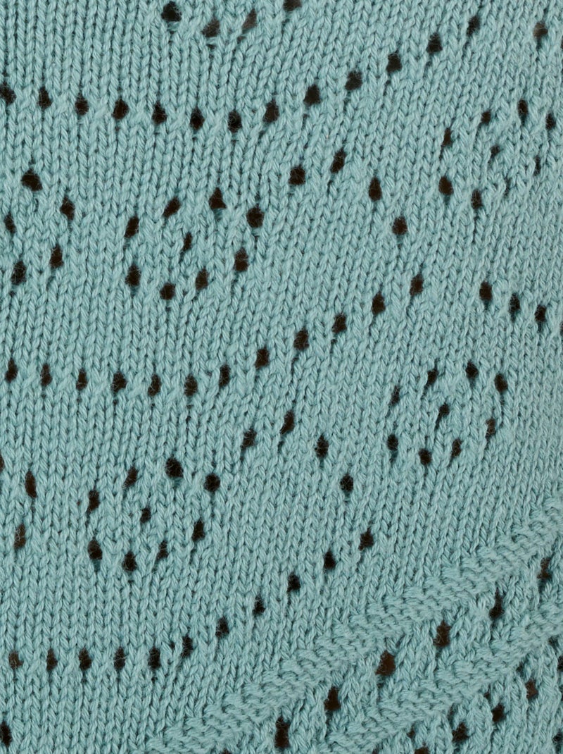 Gilet maille ajourée - Damart Bleu marine - Kiabi