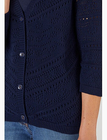 Gilet maille ajourée - Damart