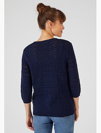 Gilet maille ajourée - Damart