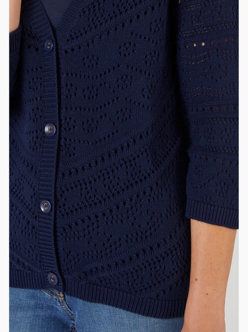 Gilet maille ajourée - Damart - Kiabi