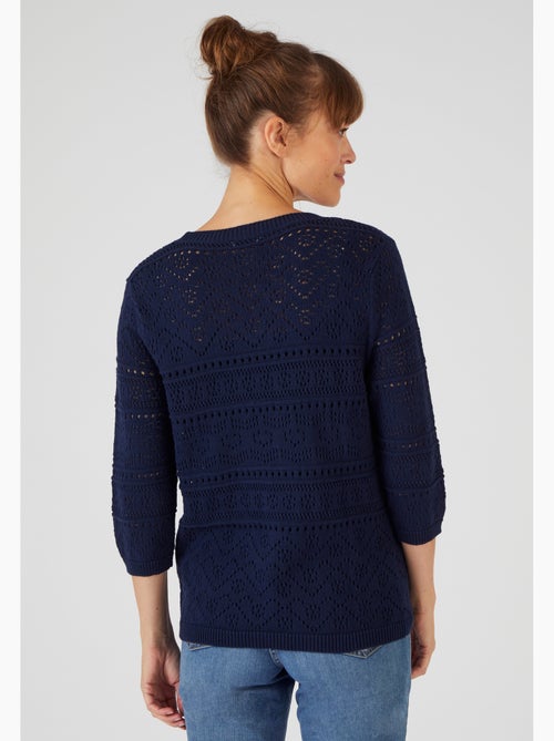 Gilet maille ajourée - Damart - Kiabi