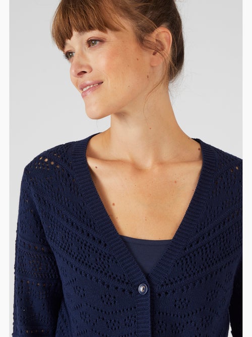 Gilet maille ajourée - Damart - Kiabi
