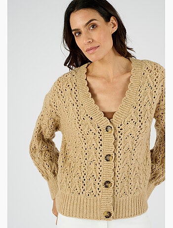 Gilet maille ajourée - Damart