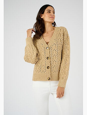Gilet maille ajourée - Damart