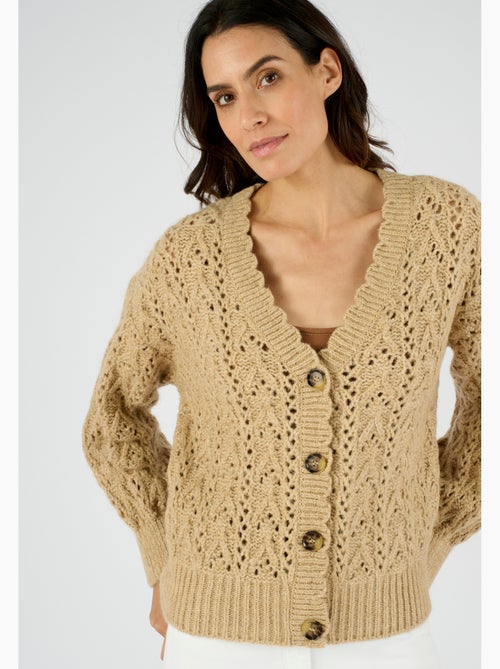 Gilet maille ajourée - Damart - Kiabi