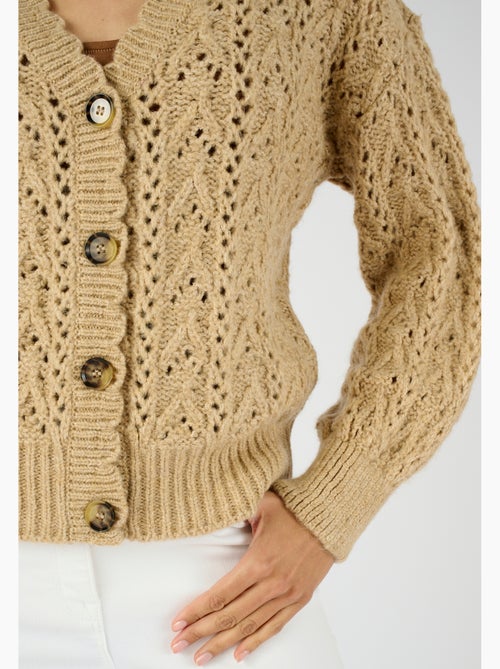 Gilet maille ajourée - Damart - Kiabi