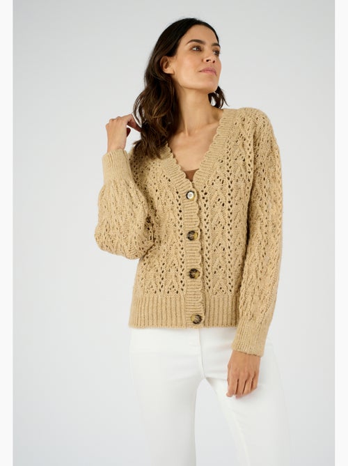 Gilet maille ajourée - Damart - Kiabi
