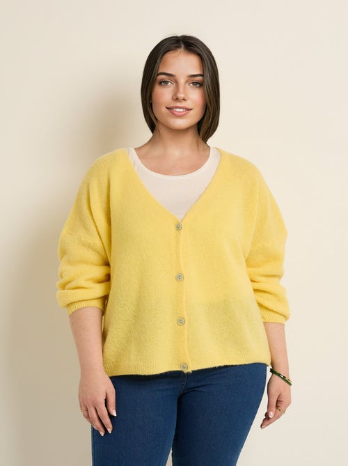 Gilet maille avec alpaga, col V - AFIBEL - Kiabi