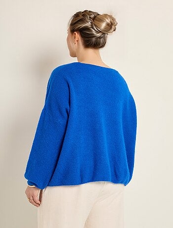 Gilet maille avec alpaga, col V