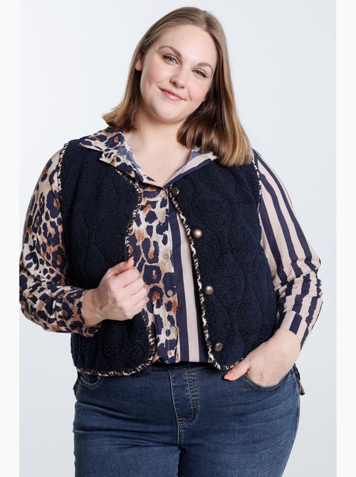 Gilet maille bouclette uni PAPRIKA - Kiabi