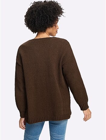 Gilet maille chenille douce - taille standard - helline