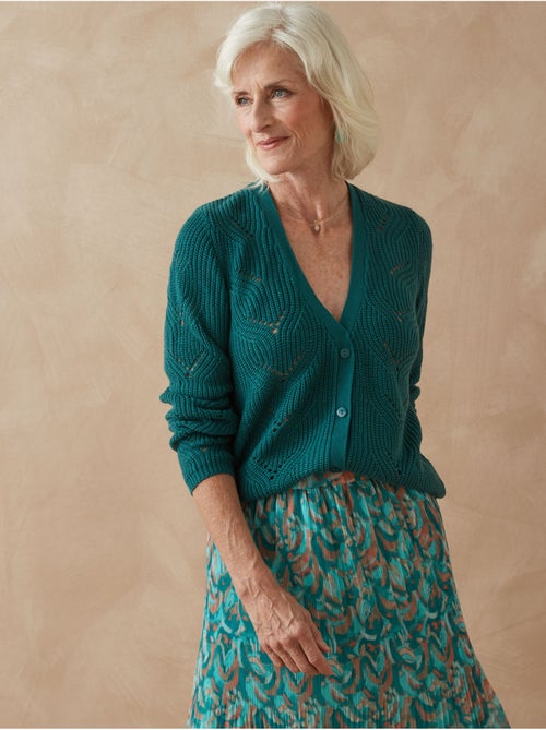 Gilet maille côtes perlées - DAXON - Kiabi
