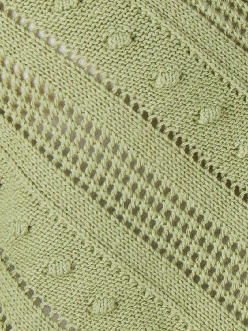 Gilet En Crochet Vert Laine NAF NAF - Taille S/36-38 - Occasion Très Bon état