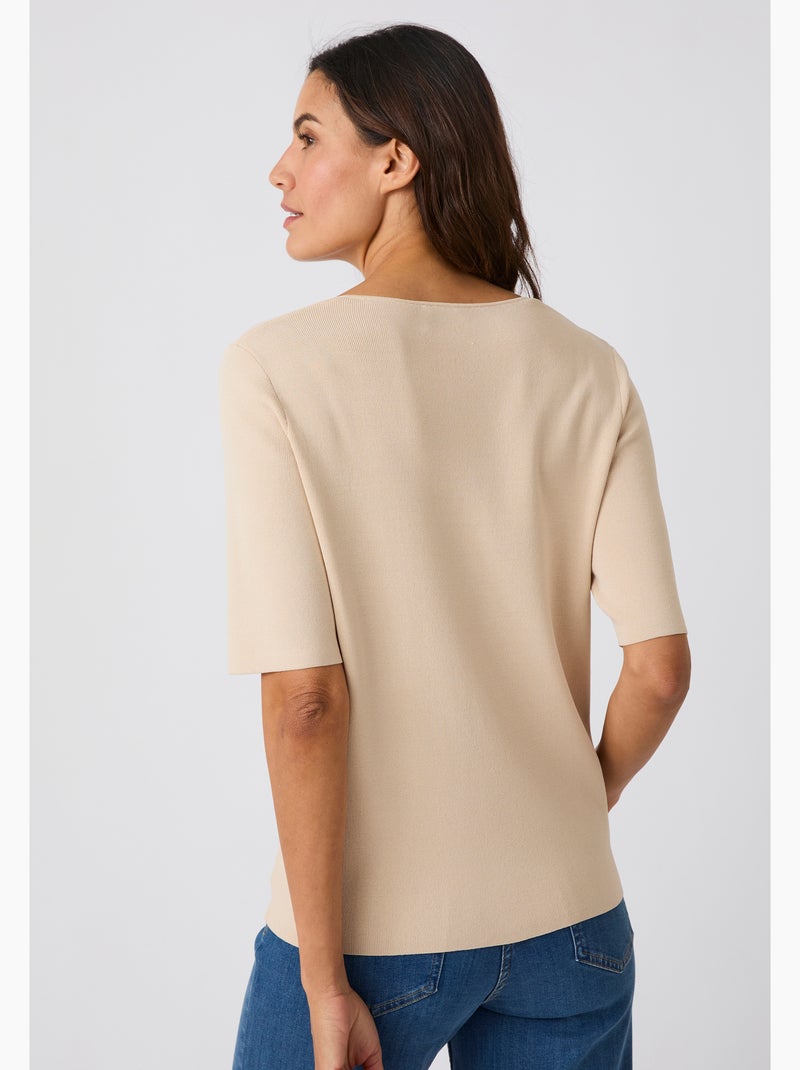 Gilet maille élégant - damart Marron - Kiabi