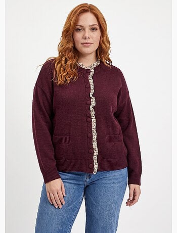 Gilet maille et détails plissés animalier - afibel