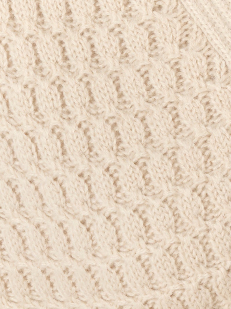 Gilet maille fantaisie - Damart Beige - Kiabi