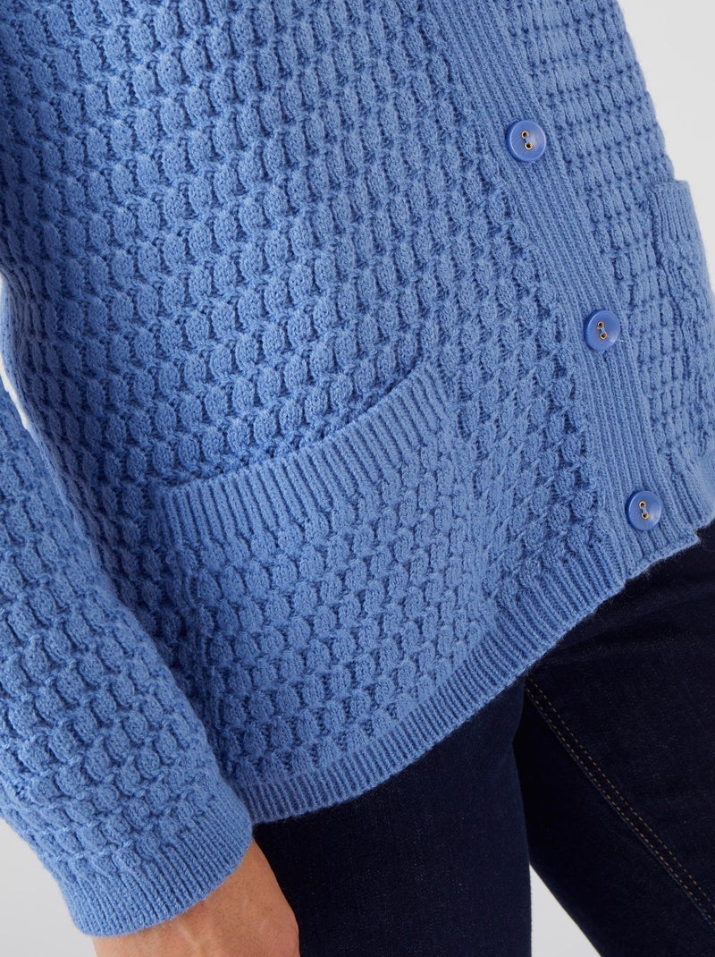Gilet maille fantaisie - Damart Bleu - Kiabi