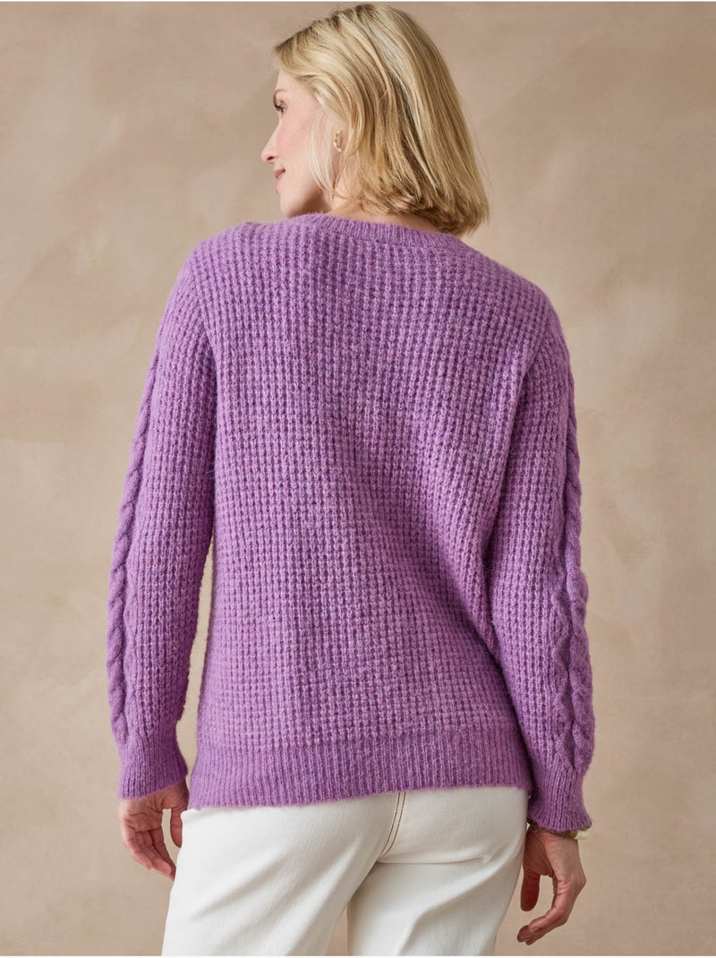 Gilet maille fantaisie - DAXON Violet - Kiabi