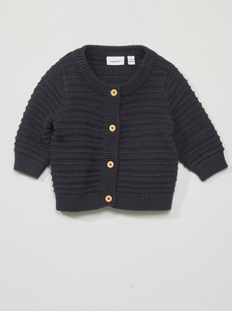 Gilet maille fantaisie 'Name It' Marine - Kiabi