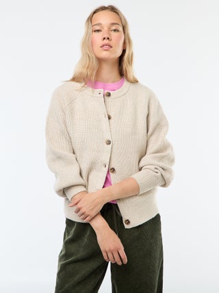 Gilet maille grosse jauge