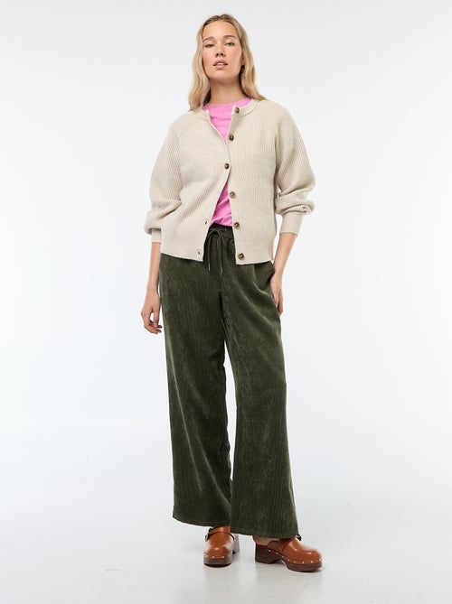 Gilet maille grosse jauge - Kiabi