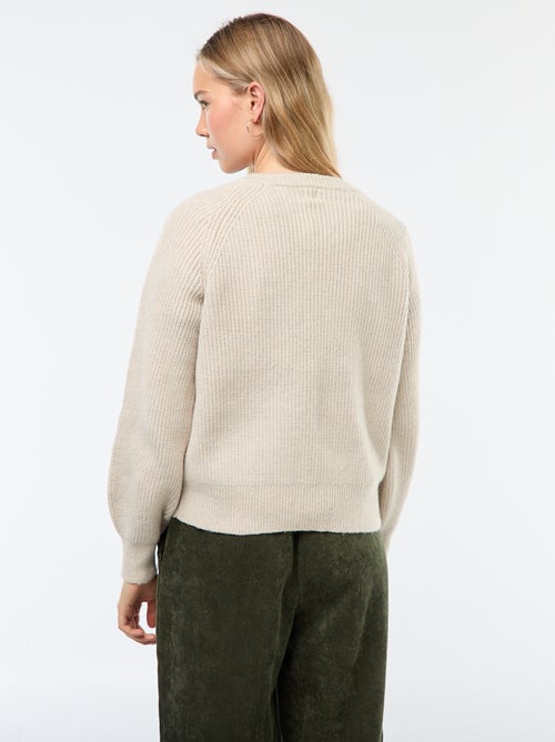 Gilet maille grosse jauge - Kiabi