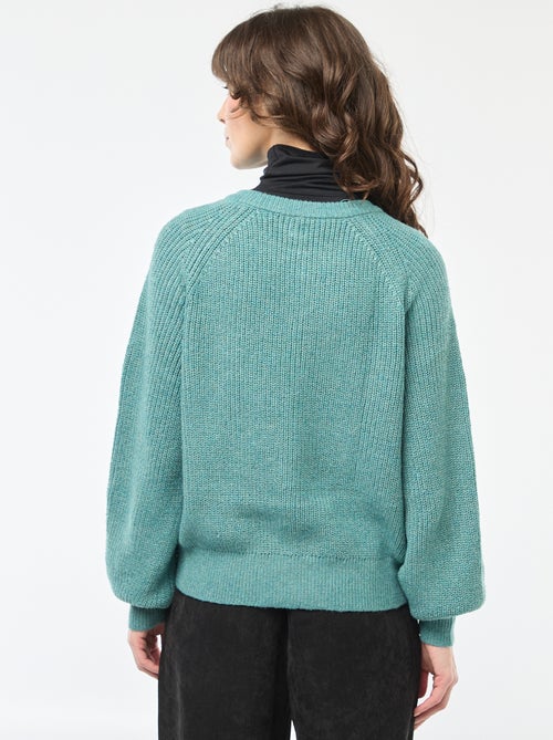 Gilet maille grosse jauge - Kiabi