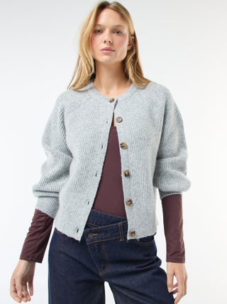 Gilet maille grosse jauge